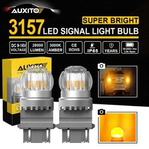 3157 3156 T25 6-LED Front Turn Signal Light Bulbs Amber Error Free Canbus 1-9Set - Imagen 1 de 21