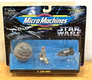 Vintage Neu 1995 Star Wars X #10 Micro Machines 3 Pack Set Death Star II Skyhopper - Bild 1 von 5