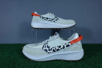 Nike Waffle Debut Zapatos Mujer Talla 8.5 Blanco Estampado Vaca Naranja Goma DZ5201-100 Foto 1 de 4