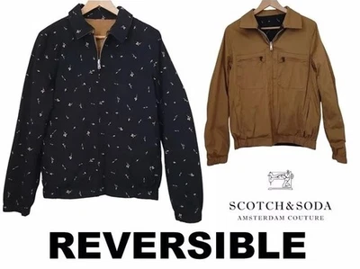 Chaqueta ligera reversible con estampado floral negra y tostada SCOTCH & SODA para hombre talla M Foto 1 de 4