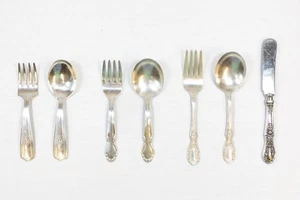 3 Sterling Silver Youth Sets 7 pcs Total 119 grams (KMT) - Picture 1 of 12