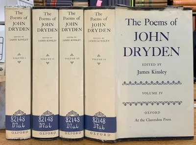 1958 Poems of John Dryden Edited James Kinsley Complete Set Oxford 1st Edition - Image 1 of 4
