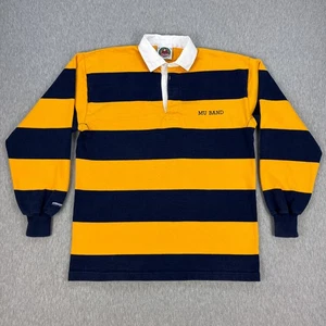 Camisa de Rugby Bárbara De Colección Para Hombres XL Azul Amarillo Rayas MU BAND Algodón Pesado Y2K - Imagen 1 de 12