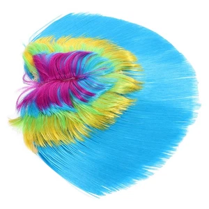 Peluca de fiesta de mascarada colorida PET pelo peine para disfraz y disfraces - Imagen 1 de 12