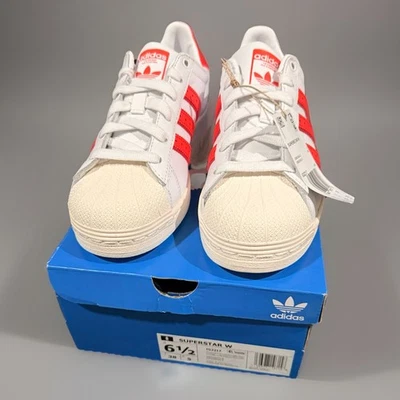 Mujer 6.5 Adidas Originales Superstar Ftwr Blanco/Blanco Nube/Rojo Brillante IG2217 Foto 1 de 4