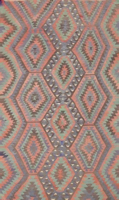 Alfombra Kilim Southwestern 5x9 tinte vegetal alfombra geométrica oriental turca Foto 1 de 4