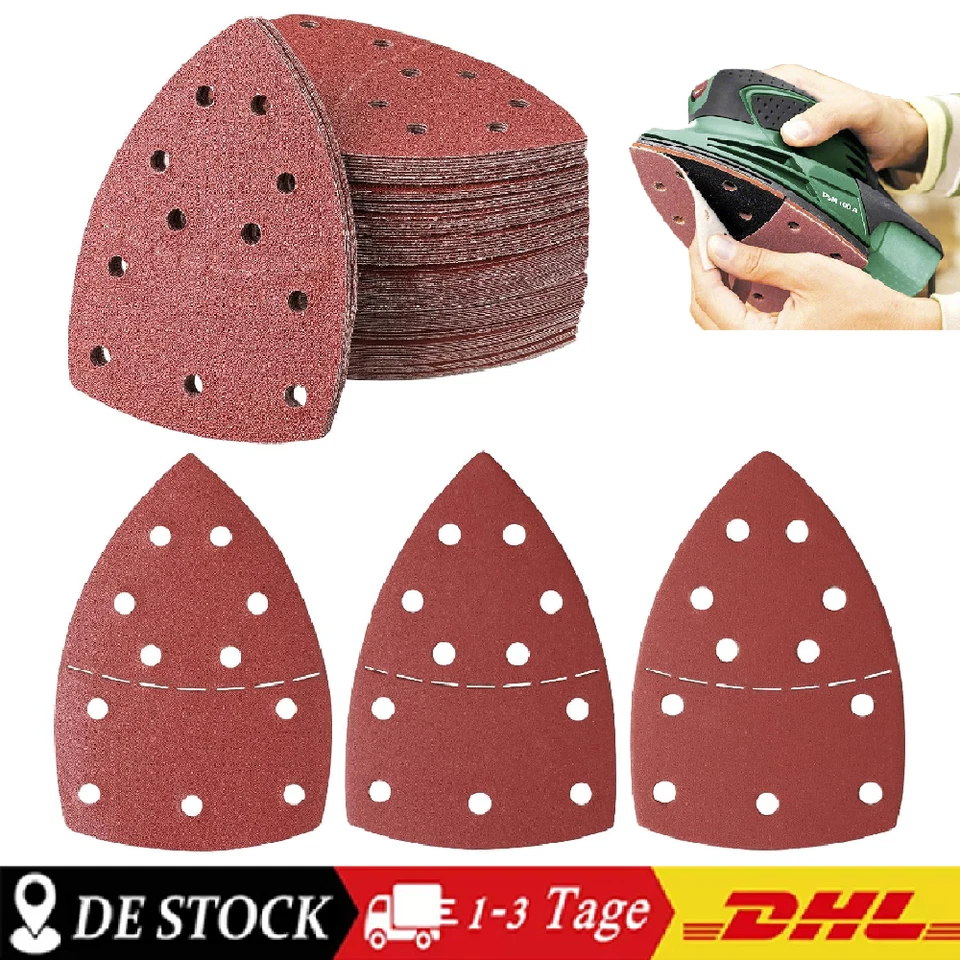 60x Schleifscheiben Set für Parkside P40-P240 Multischleifer Klett Schleifpapier - Bild 1 von 4