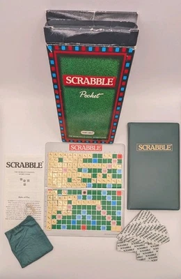 Scrabble Magnetic Folding Pocket Travel Holiday Game 1992 Spears Games Complete - Image 1 of 4