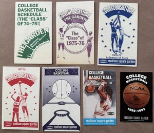 CBK 7 Diff Madison Square Garden College Basketball Spielpläne MSG 1974 1978 1992+ - Bild 1 von 2