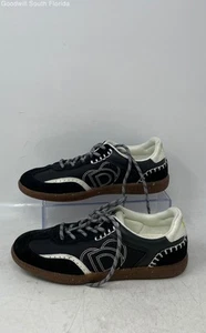 Desigual Womens 24SSKA02.2000 Black White Lace-Up Low Top Sneakers Shoes Sz 6.5 - Imagen 1 de 8