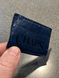 Chaps Cuero Azul Envejecido 2 X 3” Coser Único Estampado Muy Genial - Imagen 1 de 5