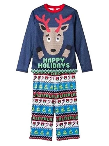 Felices Fiestas Niño Feo Suéter Navidad Reno Vacaciones Pijama Conjunto, Talla 4 Foto 1 de 1