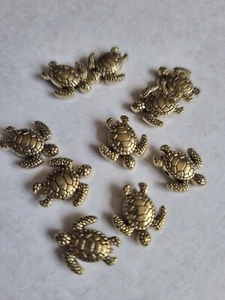 10 pcs turtle spacer beads 16x18mm Alloy beads gold spacer beads bracelets - Picture 1 of 10