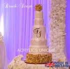 Acrylic initial letters Personalised cake toppers Wedding decoration 2.5"/6cm