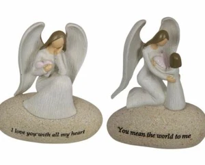 ANGEL ON INSPIRATIONAL ROCK 11 CM 2 DIFFERENT DESIGNS GIFT, PERFECT GIFT - Picture 1 of 1