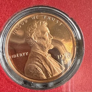HERMOSO MONUMENTO A LINCOLN 1973-S GEMA A PRUEBA DE MENTA CENTAVO ROJO PRUEBA DE GEMAS ORIGINALES - Imagen 1 de 17