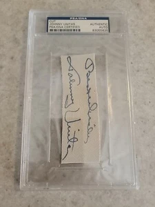 Johnny Unitas PSA/DNA Certified Cut Signature Baltimore Colts - Picture 1 of 4