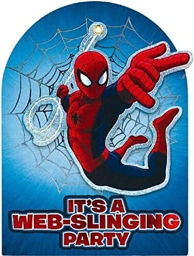 Spiderman Fiesta de Cumpleaños Invitaciones Amscan Marvel Spider-Man Web-Slinging Pack Foto 1 de 1