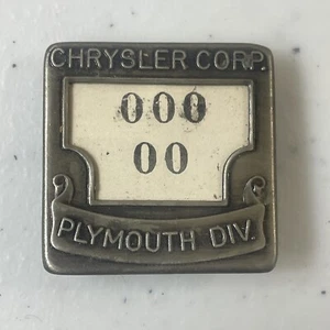 Antique Chrysler Plant Employee Badge Pin Plymouth Division. Sb1 - Picture 1 of 2