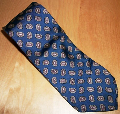 Corbata Claybrooke Azul Verde Paisley Para Hombre Seda 56" Largo x 3.25" Ancho (D261) Foto 1 de 4