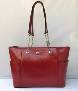 DKNY GIGI MD RED TOTE BAG R93A3E38 MSRP $158 - Picture 1 of 7