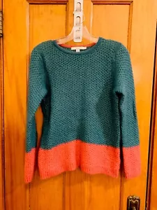 Boden Rundhals Woll Mohair Mischung Pullover Pulli grün orange Gr. 8 gebraucht - Bild 1 von 6