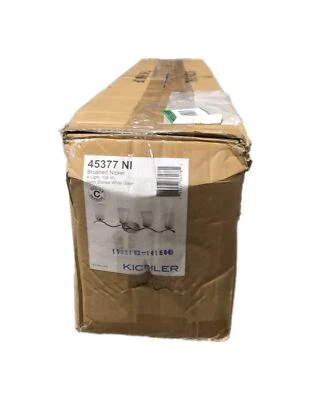 KICHLER Armida 32.25 in. Brushed Nickel Bathroom Vanity Light Etched Glass Shade - Image 1 of 2