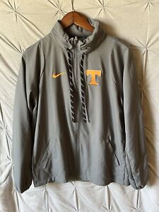 Nike Tennessee Volunteers Gray Jacket Mens Large Full Zip Dri Fit Concealed Hood