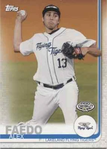 2019 Topps Pro DeBut ALEX FAEDO Base Single - LAKELAND FLYING TIGERS - #199 - Picture 1 of 1