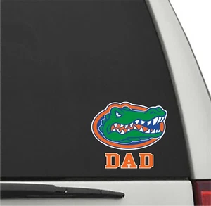 Florida Gators DAD in ORANGE  Block w/ Gator Head Vinyl Decal UF Sticker - Picture 1 of 1
