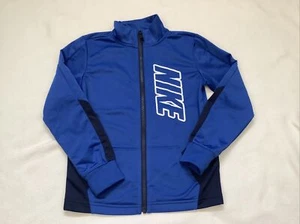 Nike Track Jacket Unisex Youth Sz 7 Large Full Zip Polyester zipper Blue - Picture 1 of 9