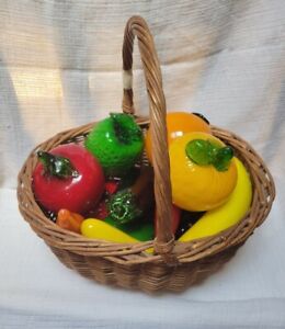 Murano Style Hand Blown Art Glass Fruit and Vegetables Lot of 12!! Centerpiece 