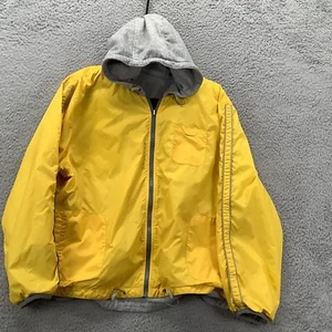 Endurance Reversible Jacket Women's XL Yellow Gray Full Zip Hood Pockets Rain - Picture 1 of 12