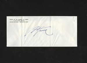 diplomat Nathan Barnes SIGNED Ambassador of Liberia to the United Nations * U.N. - Picture 1 of 1