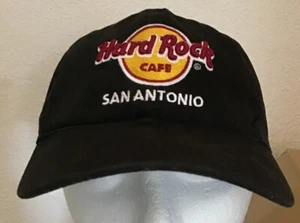 Authentic Hard Rock Cafe San Antonio Black Adjustable Strap Hat Cap - Picture 1 of 6