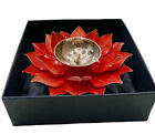 Iron & Brass Kamal Ptta Blue Color Akhand Diya with Fancy Gift Box Size 6 inch