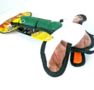 TUFFIE Tuffy Jr Barnyard Duck Super Strong Soft Squeaky Dog Toy 12x13