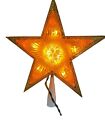 Vintage Plastic Light Up Amber Star Tree Topper