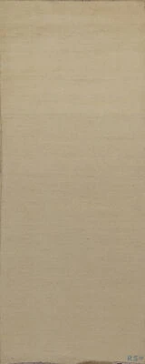 Contemporary Gabbeh Solid Design Wool 10 ft. Runner Rug Perfect for Hallway 3x10 - Image 1 of 4