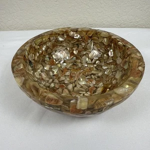 Plympton Genuine Abalone Original Lucite Bowl Made In California 6.5” Vintage - Picture 1 of 6