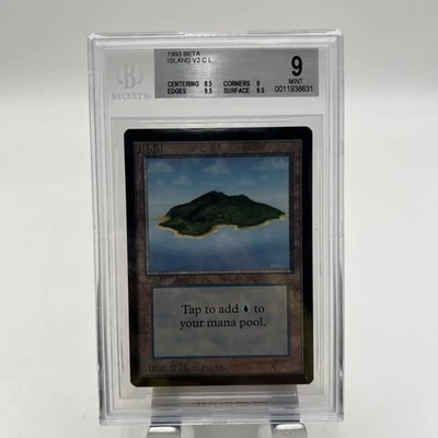 MTG Alpha Island Version 2 C L  BGS 9 Quad++ MINT  (9.5 edges and surface)  1993 - Image 1 of 2