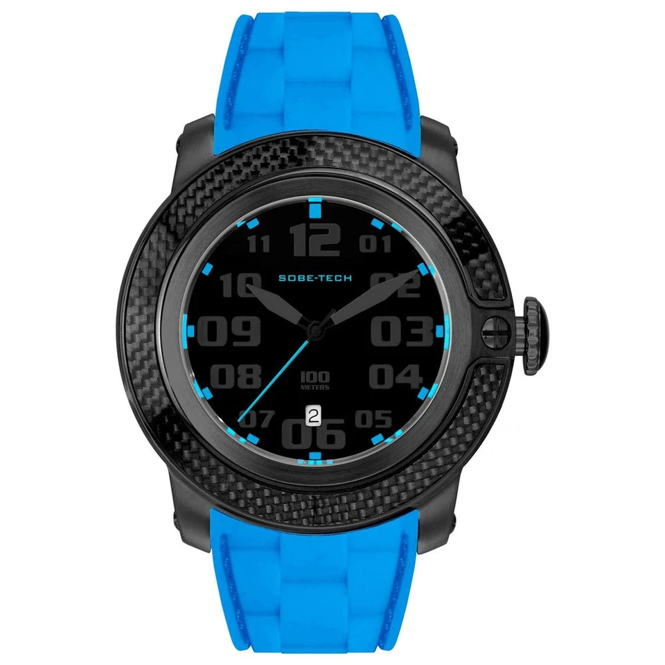 Glam Rock Men's SoBe Swiss Made Blue Rubber Quartz 50mm Watch GR33000 - image 1 of 1