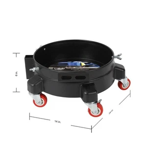 Set of 2 X 12-Inch Heavy Duty Garage Bucket Dolly, With Lockable Casters New ^ - Imagen 1 de 8