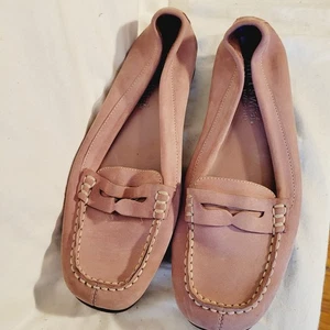 Women's Comfort Leather Penny Loafers Shoes Pink-Purple by Aerosoles sz 8.5 - Picture 1 of 11