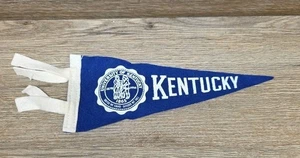 Vintage 1950s University of Kentucky 4x9 Felt Pennant Flag GO BIG BLUE WILDCATS  - Picture 1 of 8