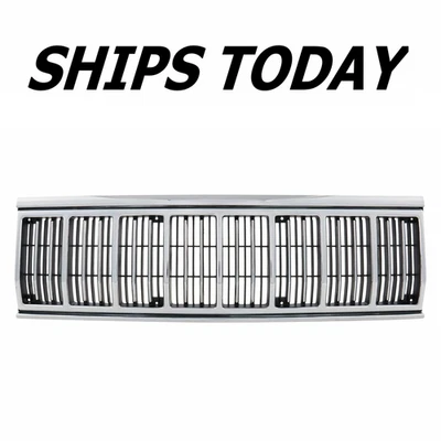 NUEVA parrilla cromada y negra para Jeep Cherokee 1991-1996 Foto 1 de 4