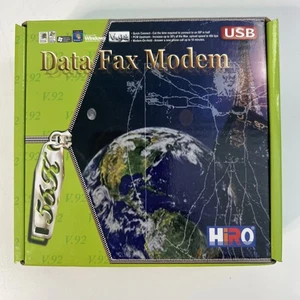 HiRO H50113 V92 56K Zewnętrzny USB Data Fax Dial Up Modem internetowy - Zdjęcie 1 z 5