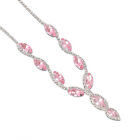 (pink White K)bridal Wedding Jewelry Set Elegant Sparkling Rhinestone Sls