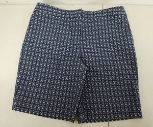 NWOT Mujer Mario Serrano Blue Pattern Nylon Casual Shorts Talla 6 Nuevo CNF5 - Imagen 1 de 5