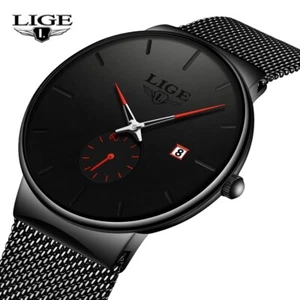 Stylish Men's Quartz Watch Analog Calendar Waterproof Simple Luxury Wristwatces - Picture 1 of 9